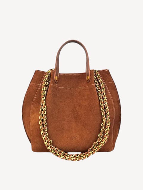 Barcelona Genuine Suede Leather Top Handle Bag