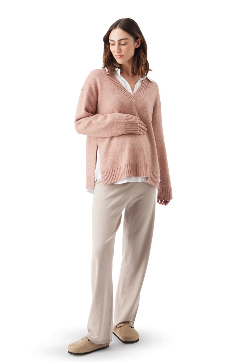 Vera Nursing Knit, Alternate, color, Rose Marle