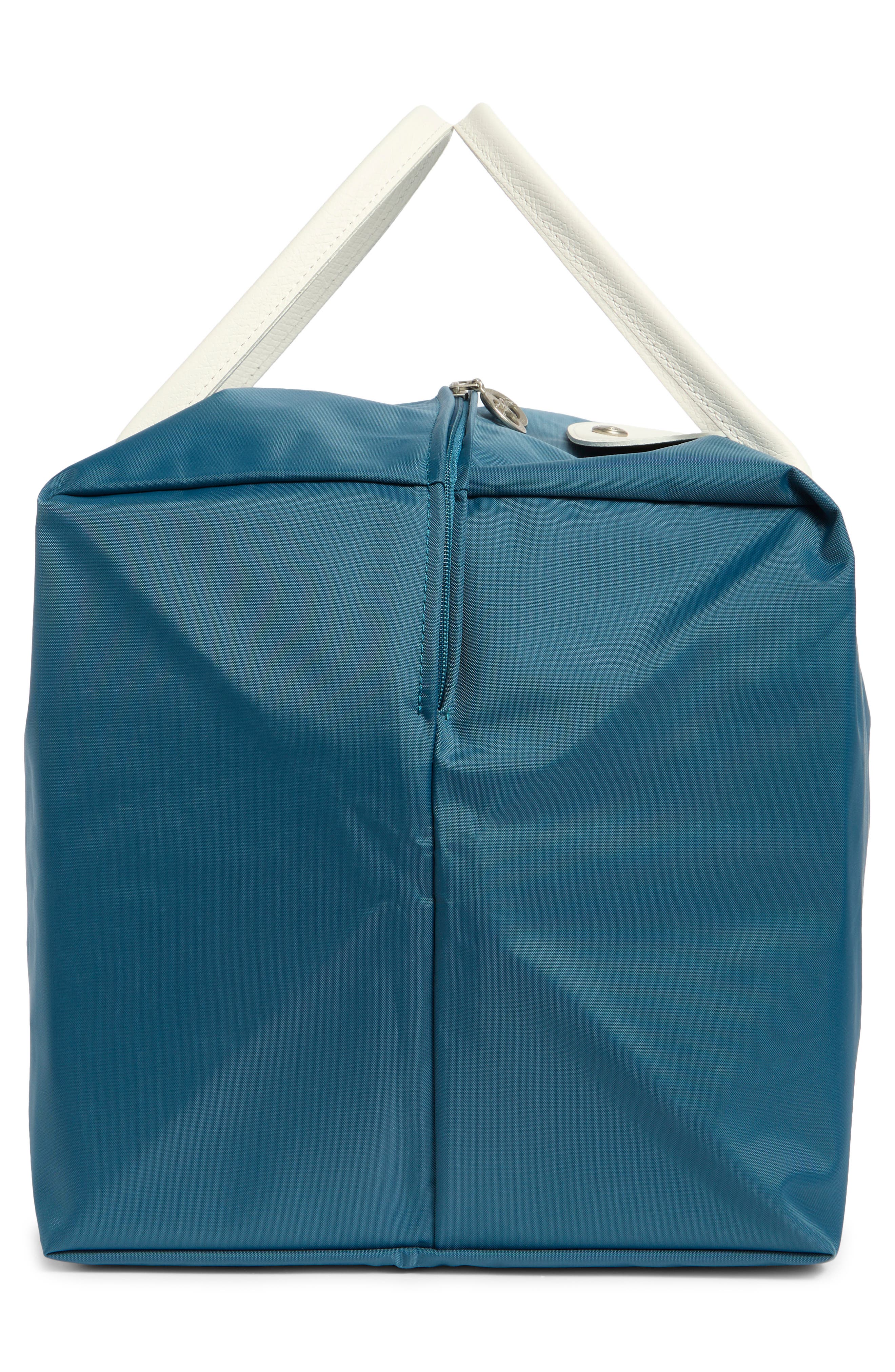 Longchamp Medium Cube Tote Bag, Alternate, color, Blue/ White