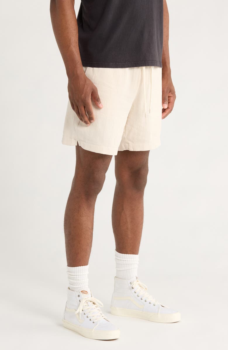 PacSun Russel Linen Blend Shorts, Alternate, color, Cream