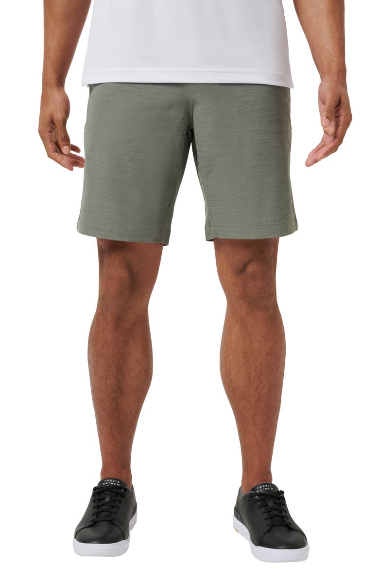 TravisMathew Vineyard Visit Shorts, Main, color, Heather Dark Olive