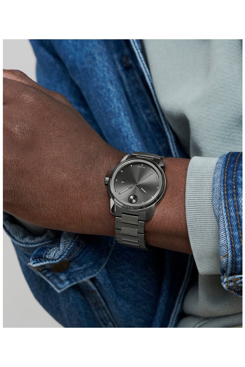 Bold Verso Bracelet Watch, 42mm, Alternate, color, GRAY DIAL