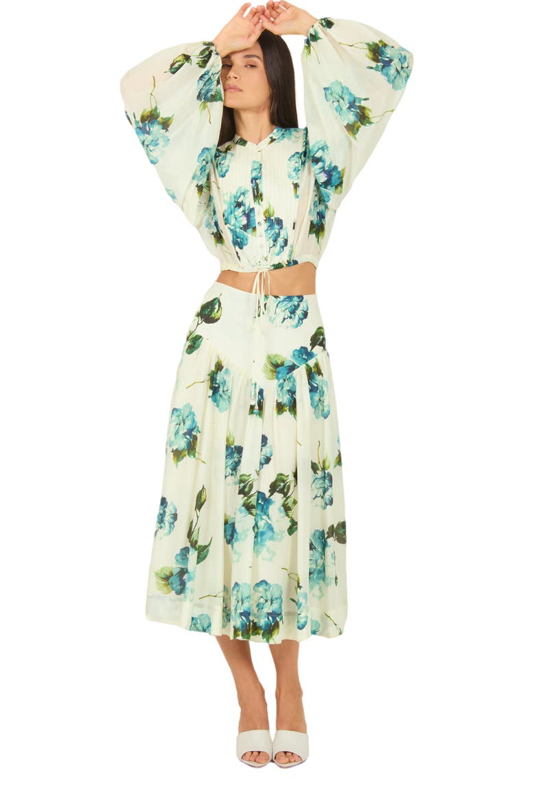 Dell Skirt, Alternate, color, WATERCOLOR BLUE FLORAL