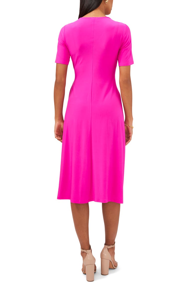 V-Neck Dress, Alternate, color, FIERCELY FUCHSIA