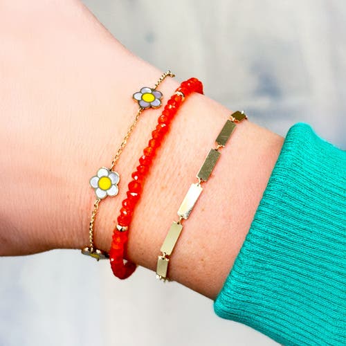 The Lovery Fine Jewelry Mother Of Pearl Daisy Bracelet In Silver