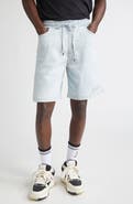 AMIRI 3D Logo Drawstring Denim Shorts