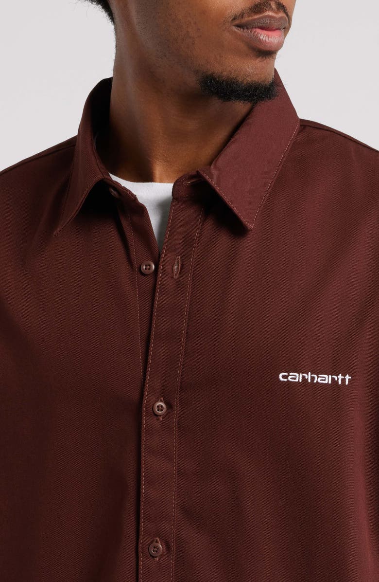 Carhartt Work In Progress Module Script Twill Button-Up Shirt, Alternate, color, 