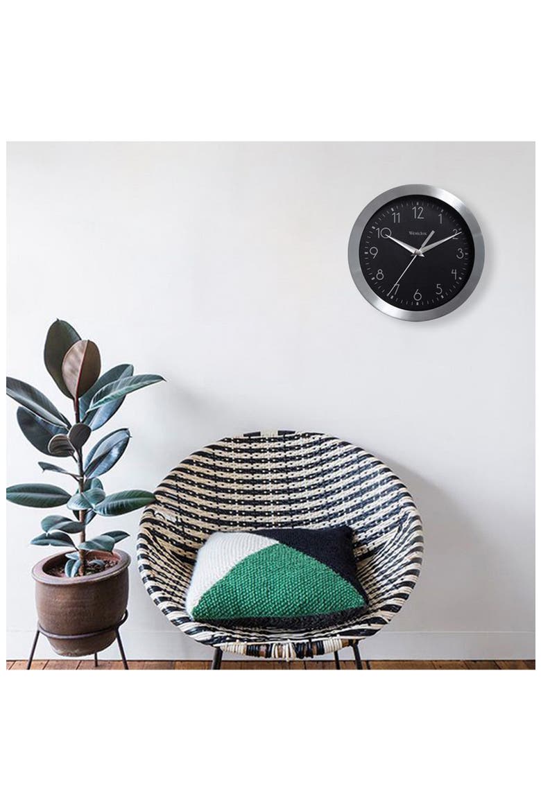 Aluminum Wall Clock, Alternate, color, SILVER
