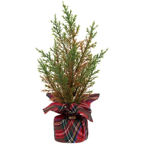 Northlight Mini Cedar Artificial Christmas Trees In Red