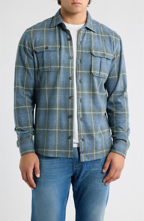 Labrador Tartan Knit Shirt Jacket