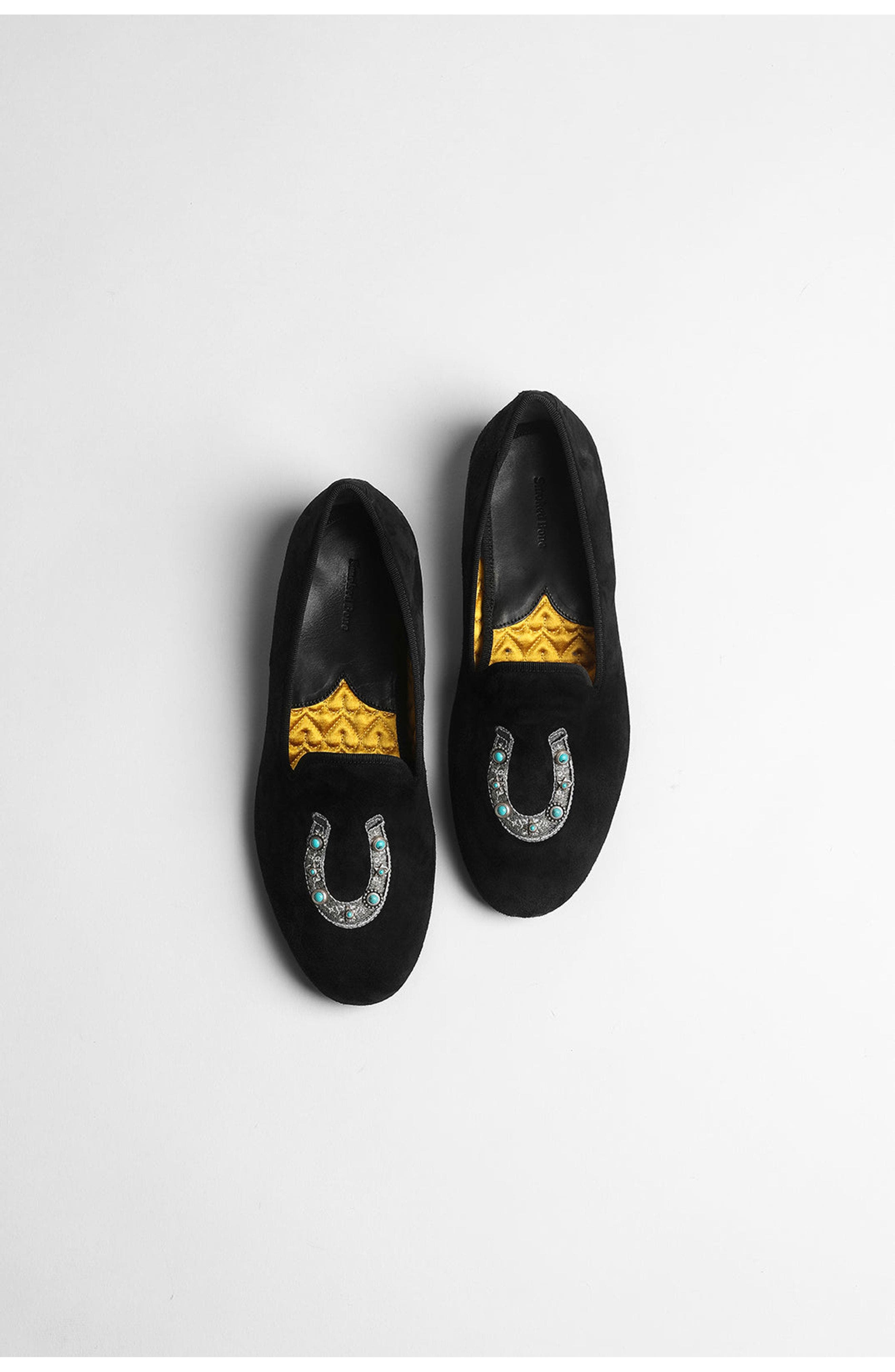 Broadway Horse Suede Shoes, Main, color, Black