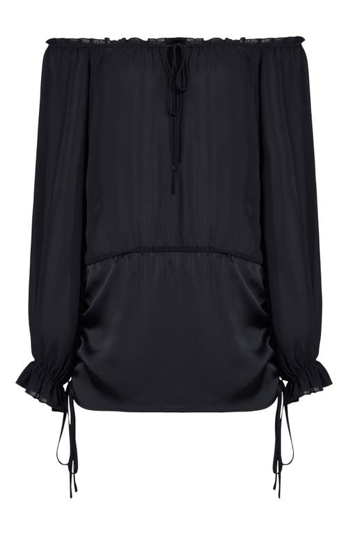 Lioness Sevigny Off The Shoulder Long Sleeve Minidress