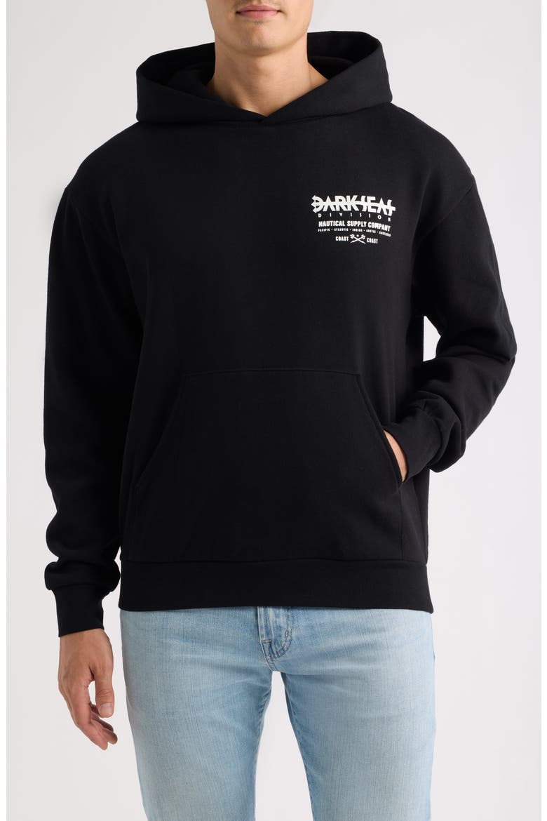 Worldwide Graphic Hoodie, Main, color, BLACK