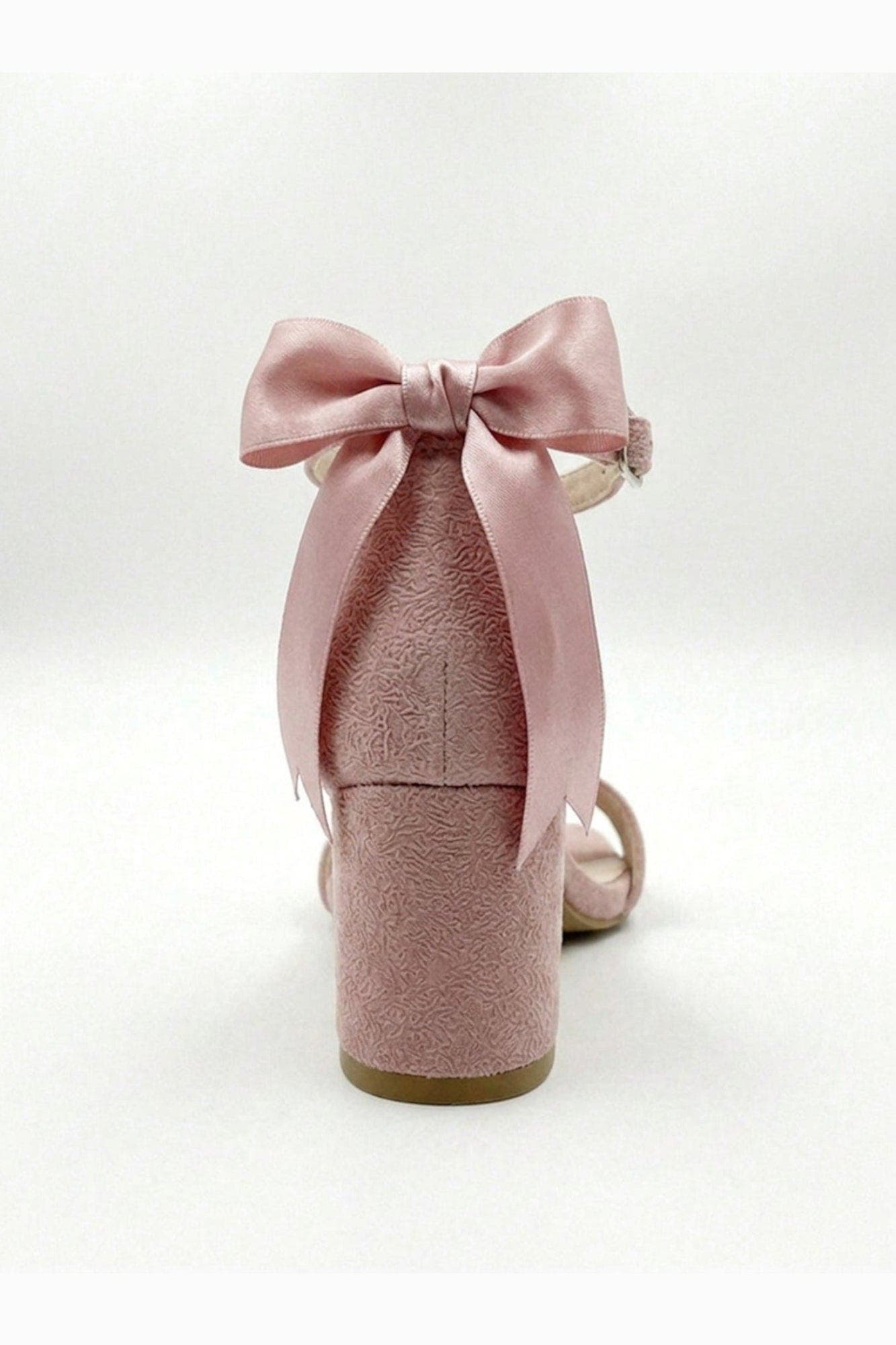 Rochelle Ivory Bridal Sandals with Ribbon, Alternate, color, Dusty Pink Suede