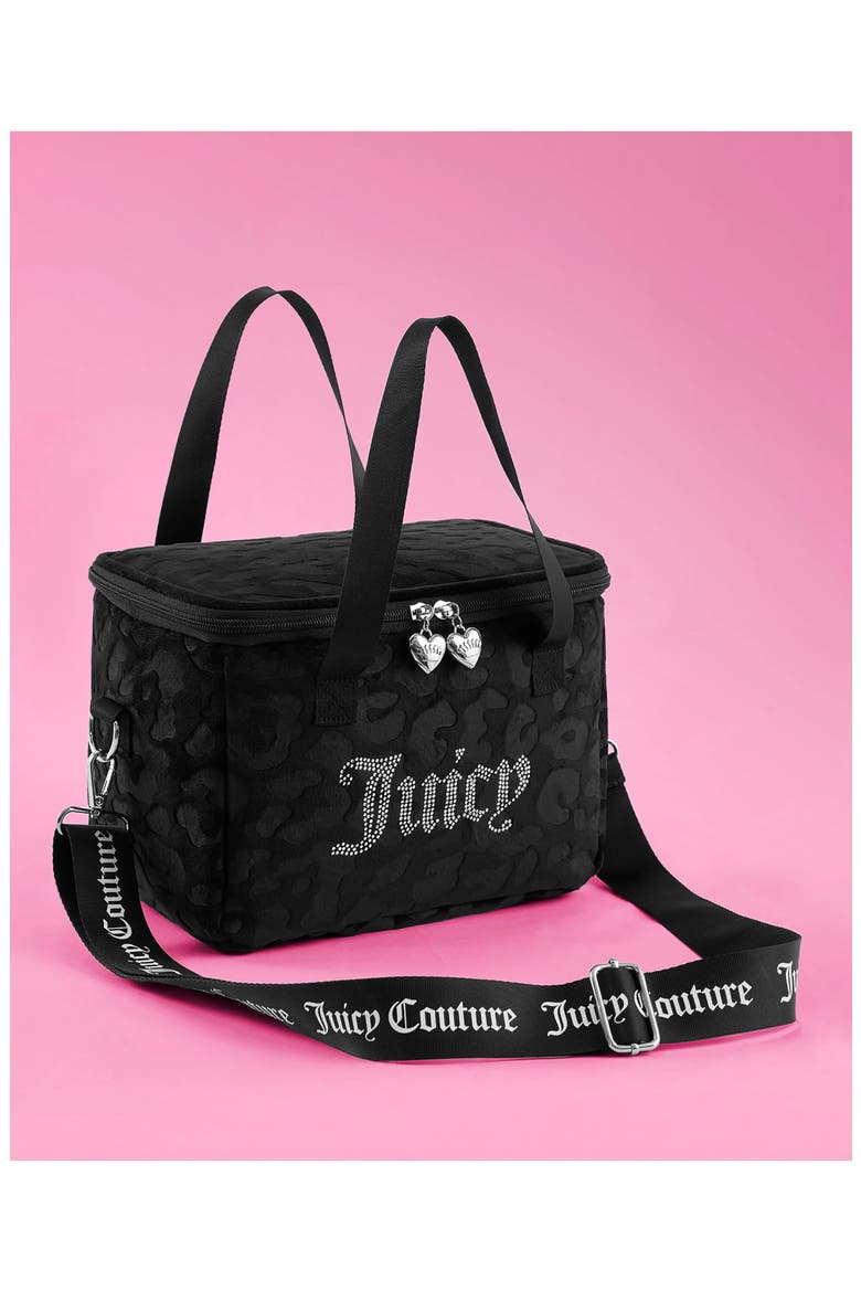 Chill Couture Insulated Lunch Bag, Alternate, color, BLACK EMBOSSED LEOPARD