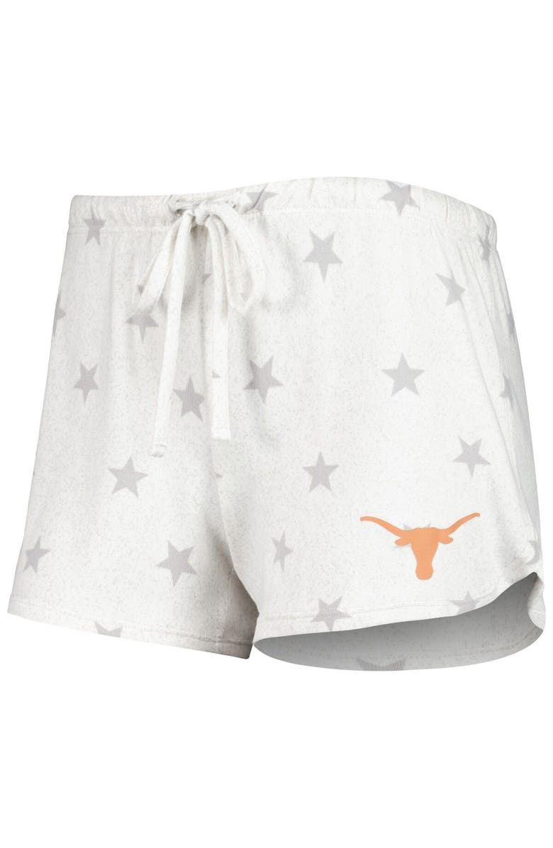 CONCEPTS SPORT Women's Concepts Sport Cream Texas Longhorns Agenda Stars Tank Top and Shorts Sleep Set, Alternate, color, 