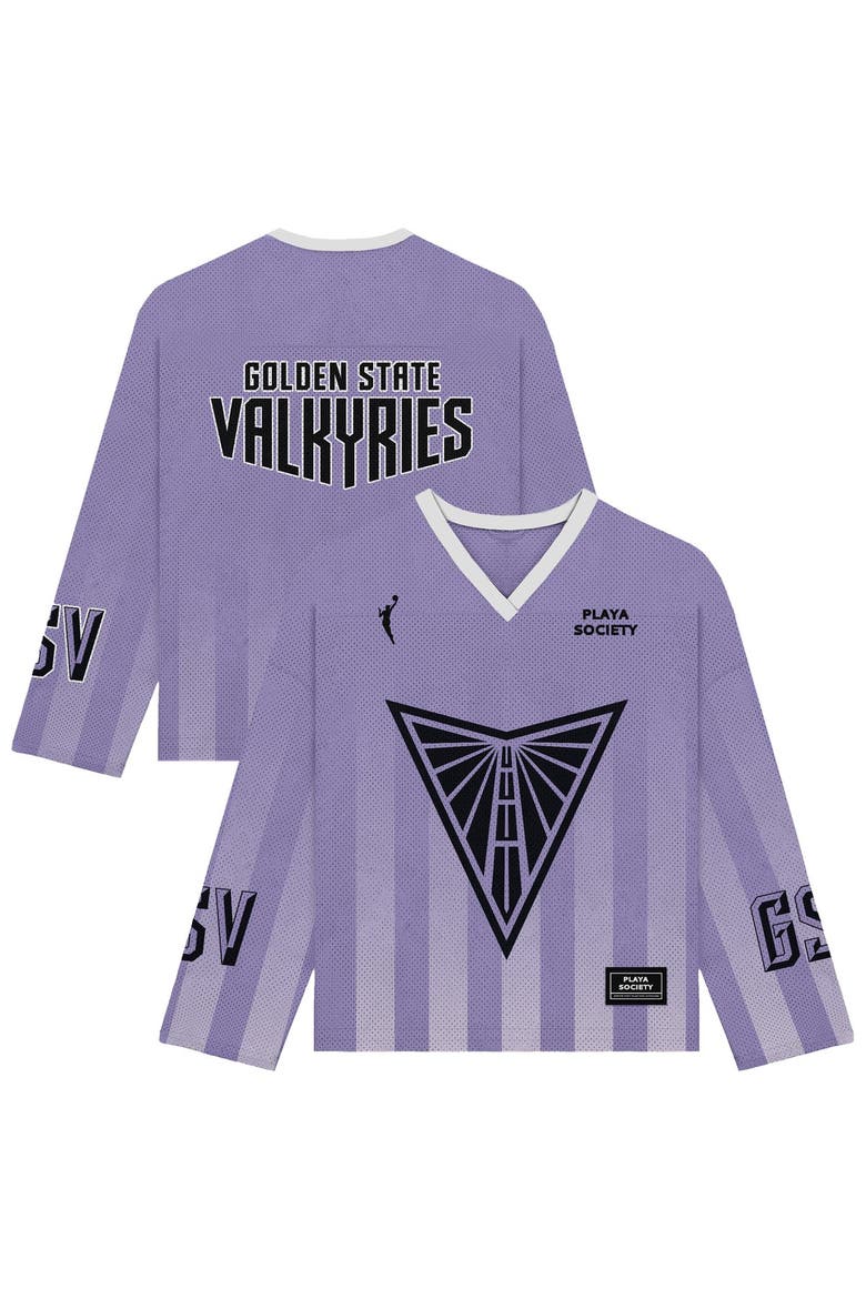 Unisex Playa Society  Violet Golden State Valkyries Hockey Fashion Jersey, Main, color, Violet