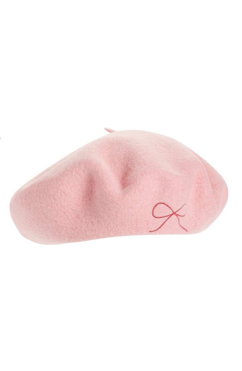 Lost Pattern Bon Chic Wool Blend Beret, Main, color, Pink