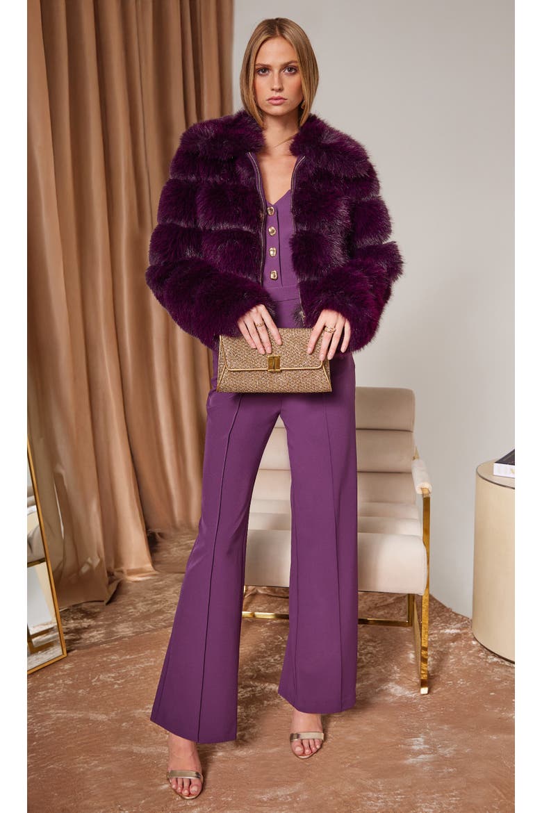 Camilo Crepe Jumpsuit, Alternate, color, Purple
