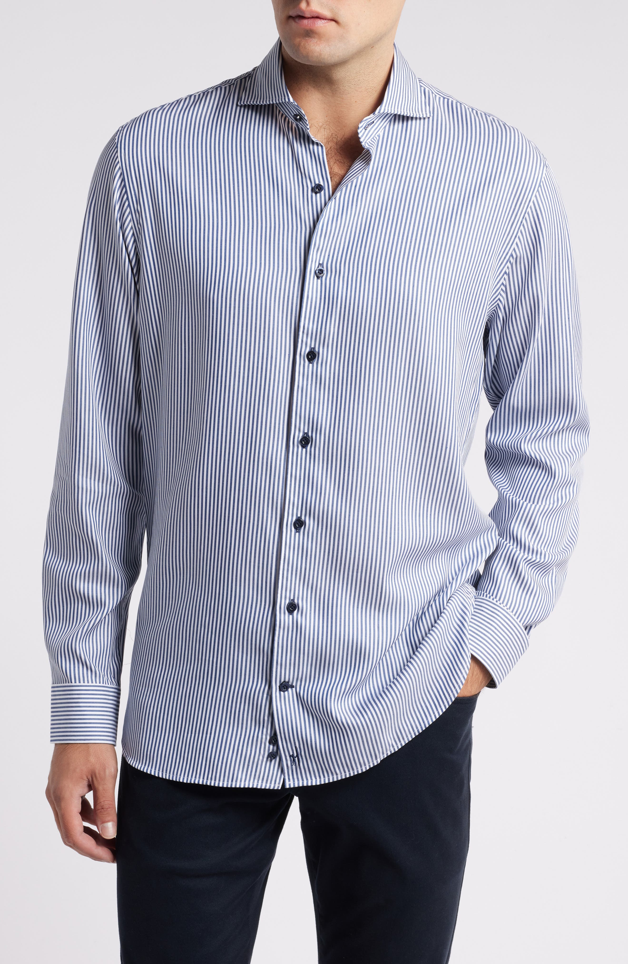 Stripe Button-Up Shirt - image 3