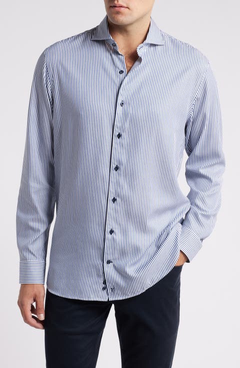 Stripe Button-Up Shirt