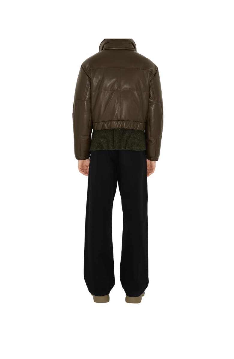 Burberry Leather Puffer Jacket, Alternate, color, 
