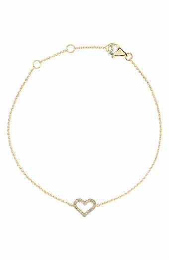 Diamond Heart Chain Bracelet