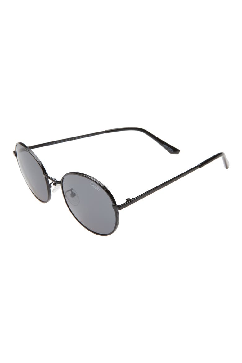 Australia 50mm Mod Star Round Sunglasses, Alternate, color, BLACK/ SMOKE