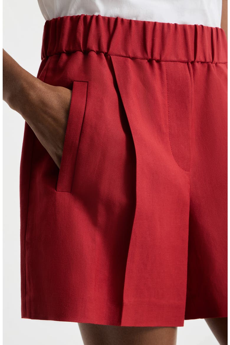 Fluid twill baggy shorts, Alternate, color, Red