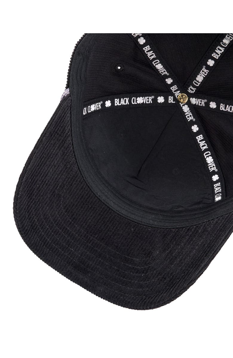 Black Clover Cord Upside Down Luck 2 Hat, Alternate, color, Black