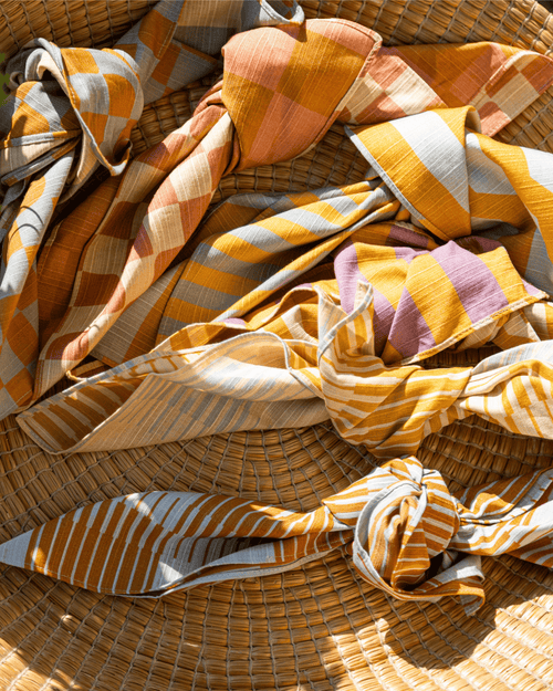 Tortuga Forma Stripe Dinner Napkins In Multi