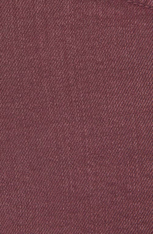 Mother The Insider Crop Step Fray Pants In Mauve Wine In Mauve Wine