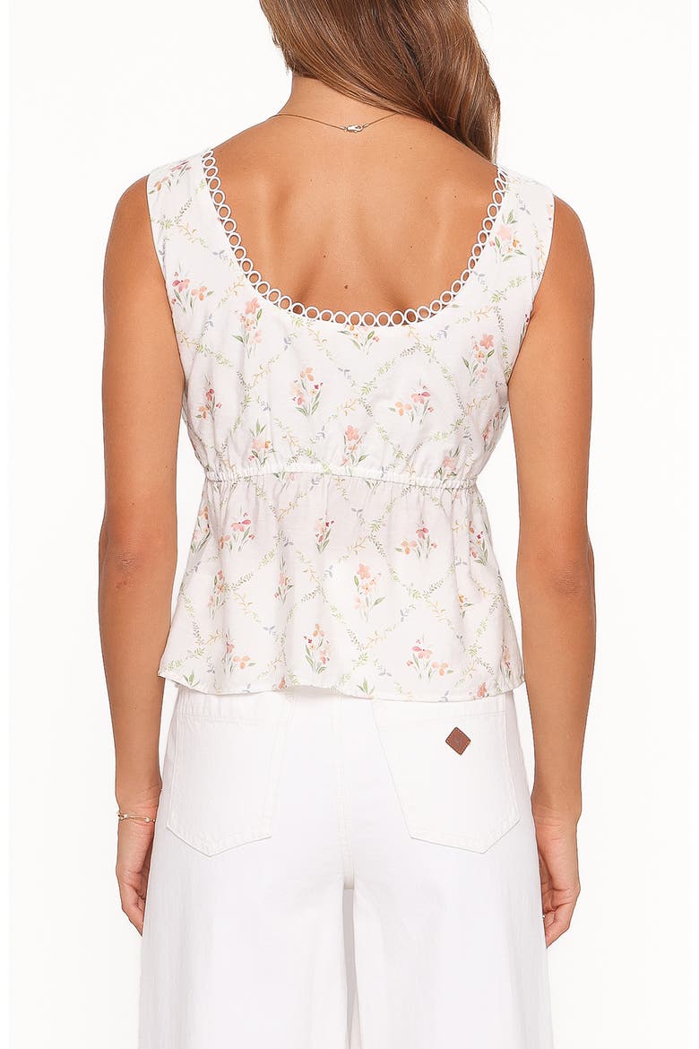 Gail Top, Alternate, color, WHITE VINTAGE FLORAL