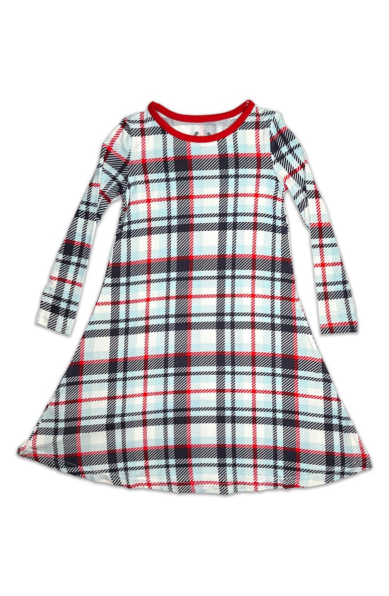Bellabu Bear Kids' Holiday Plaid Nightgown, Main, color, 
