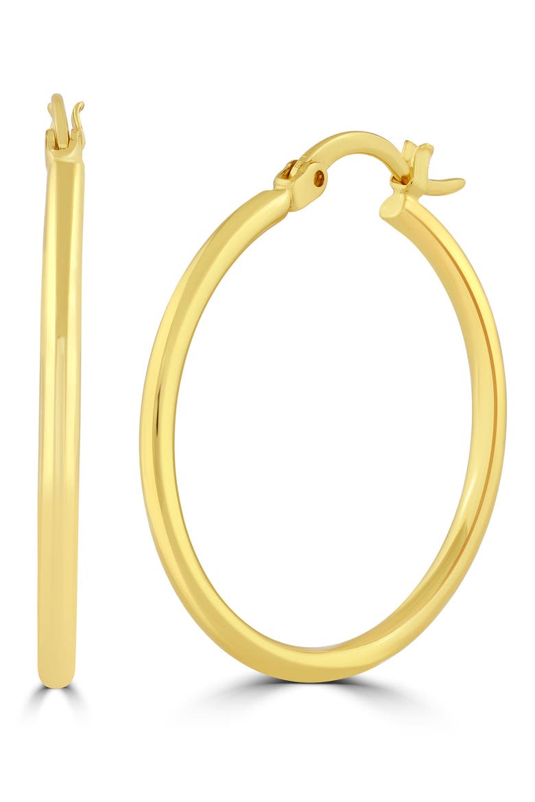 Polished Hoop Earrings, Main, color, GOLD