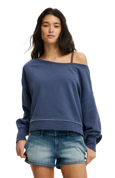 Women's Off Shoulder Sweatshirt