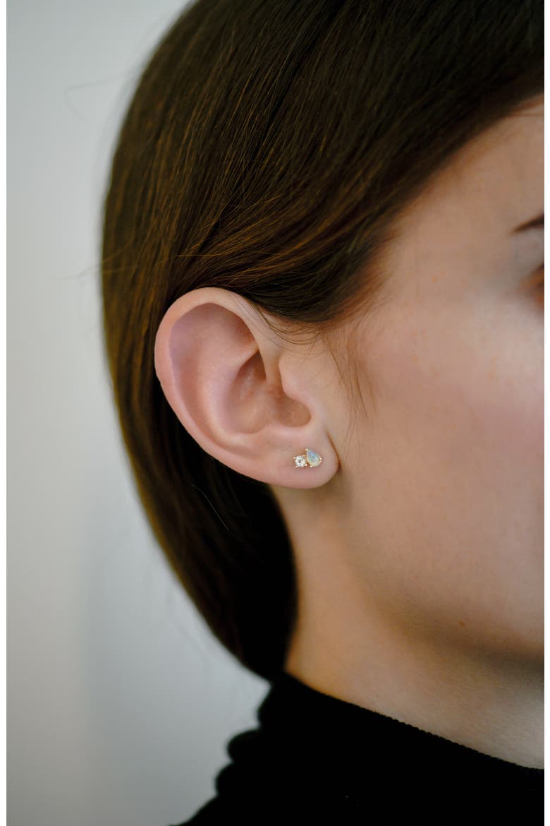 Cléo Jumelle Stud Earring, Alternate, color, GOLD/RIGHT