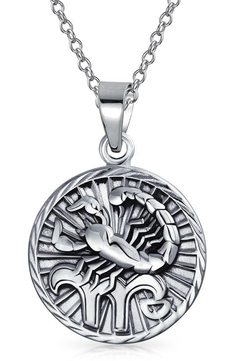 Zodiac Medallion Pendant Necklace