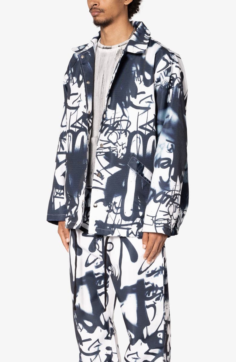mnml Graffiti Coach Jacket, Alternate, color,