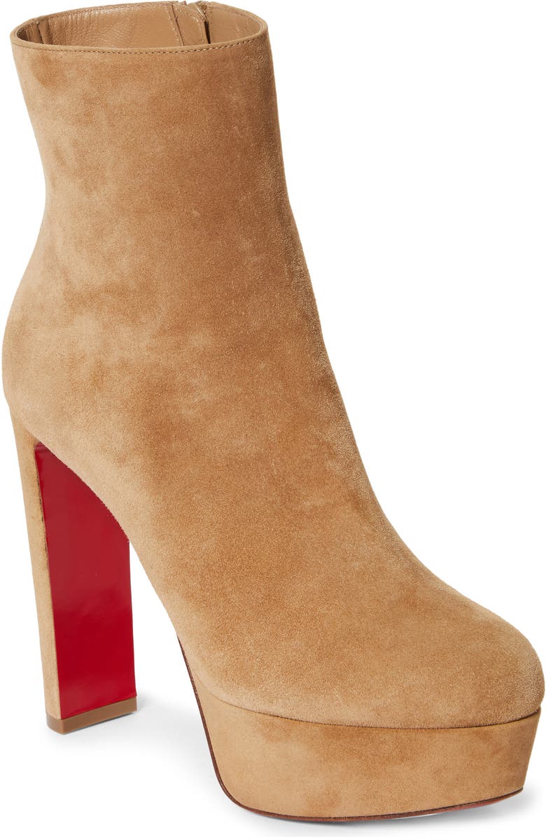 Christian Louboutin Loo Platform Bootie, Main, color, Lionne