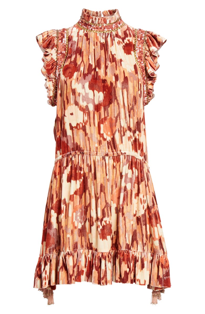 Ulla Johnson Penny Velvet Minidress, Alternate, color, 