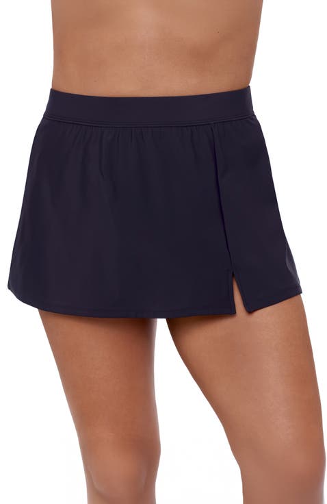 Full Coverage Skirted Swimsuit Bottom with Side Slit