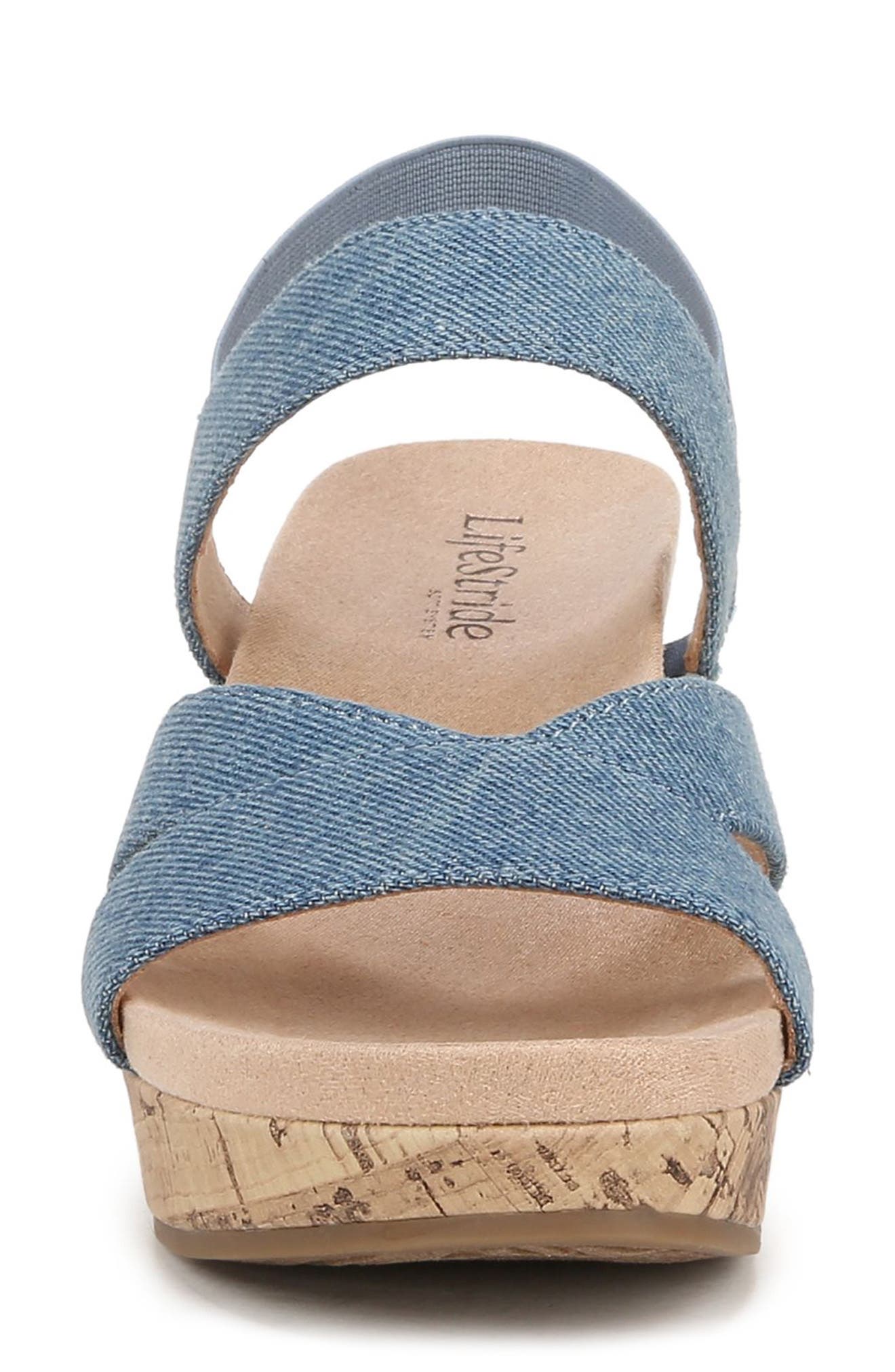 LifeStride Danita Slingback Platform Wedge Sandal, Alternate, color, 