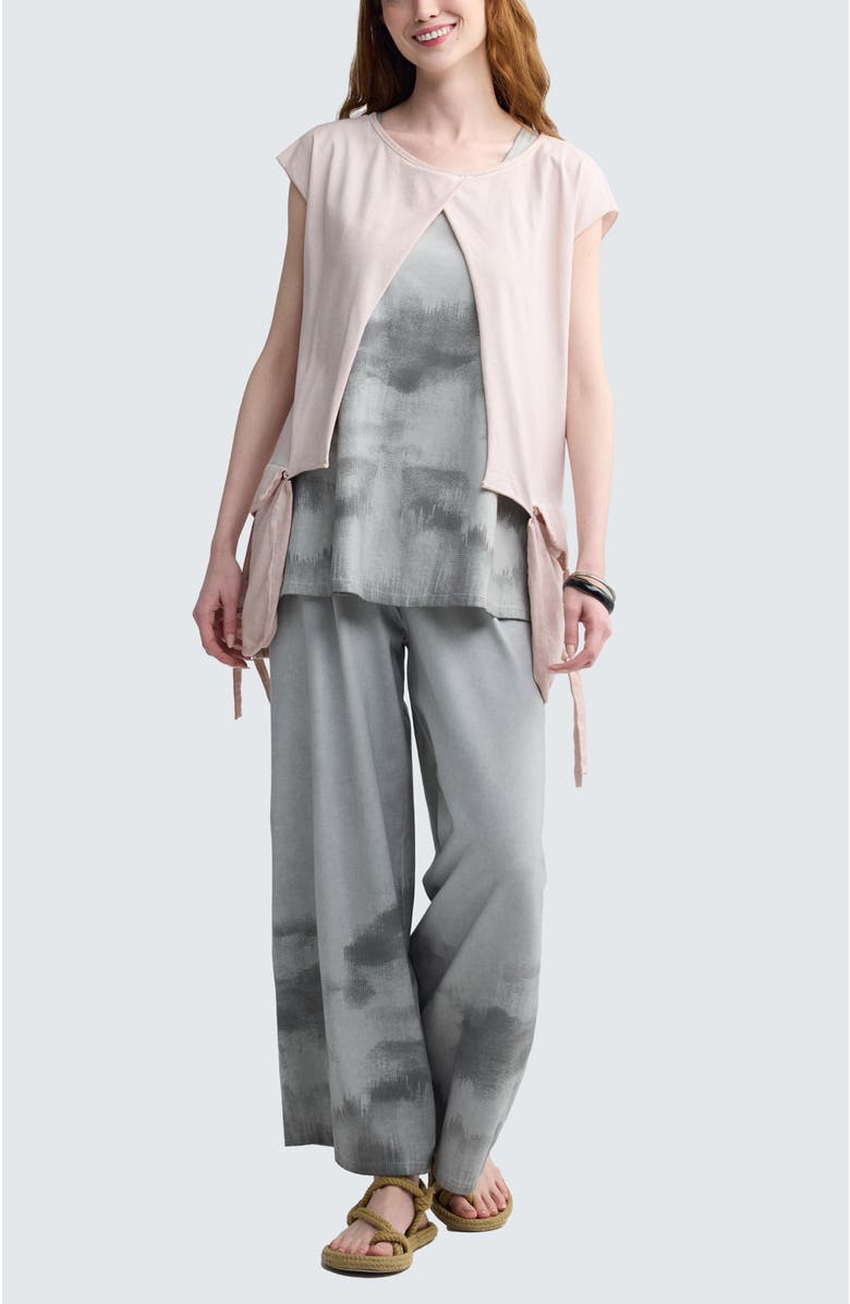LUUKAA Daris Garment-Dyed A-Line Pants, Alternate, color, Ash Grey
