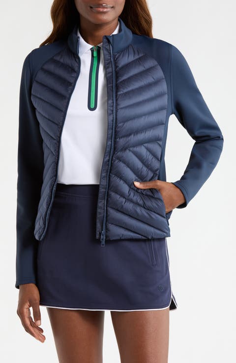 Hybrid Quilted V-Down Golf Jacket