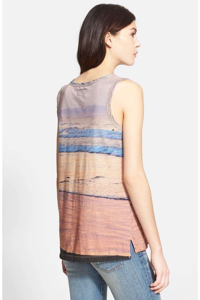 'The Muscle Tee' Surf Print Tank, Alternate, color, DAY BREAK SURF