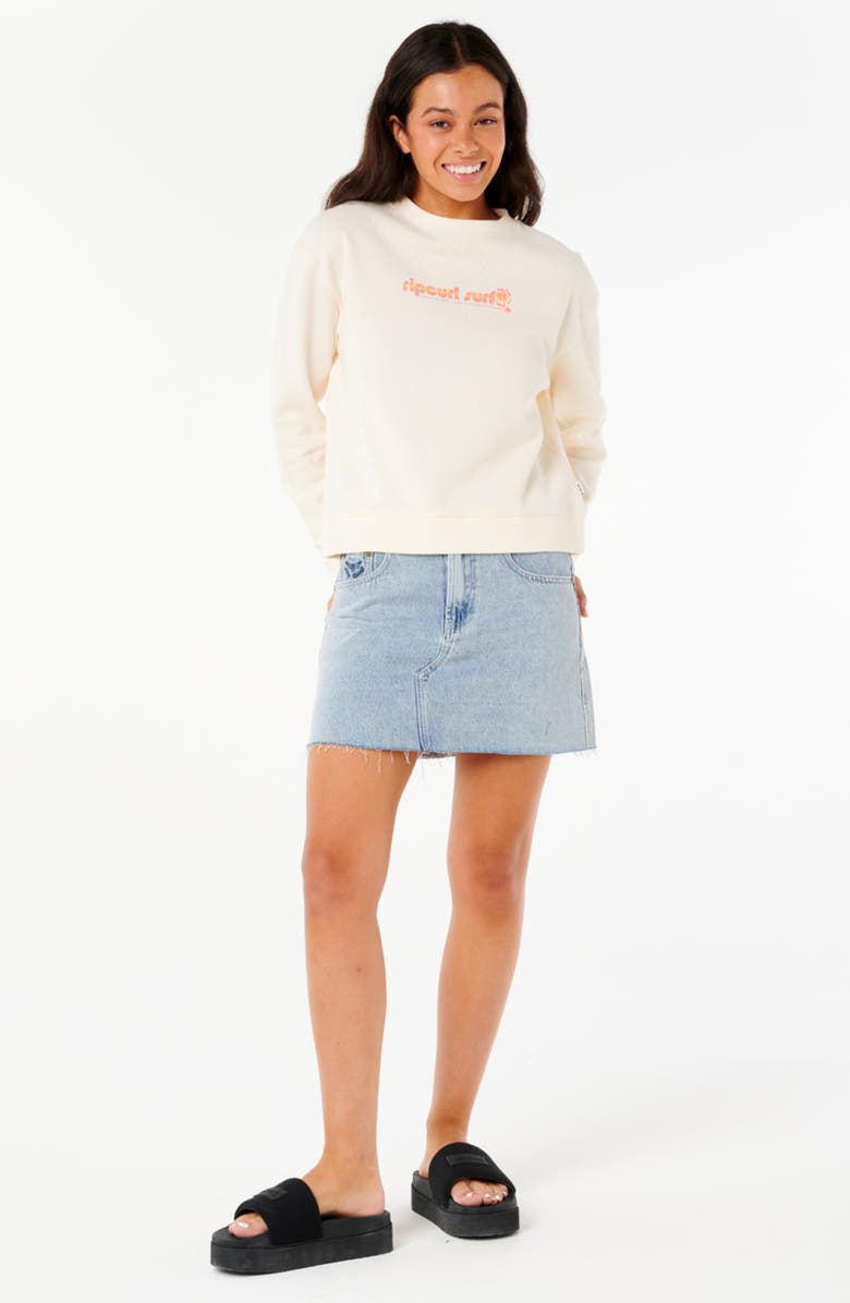 Rip Curl Neon Isles Cotton Graphic Sweatshirt, Alternate, color, Bone