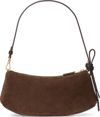 loop suede pochette bag