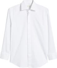 Jack Victor Edmund White Cotton Twill Tuxedo Shirt