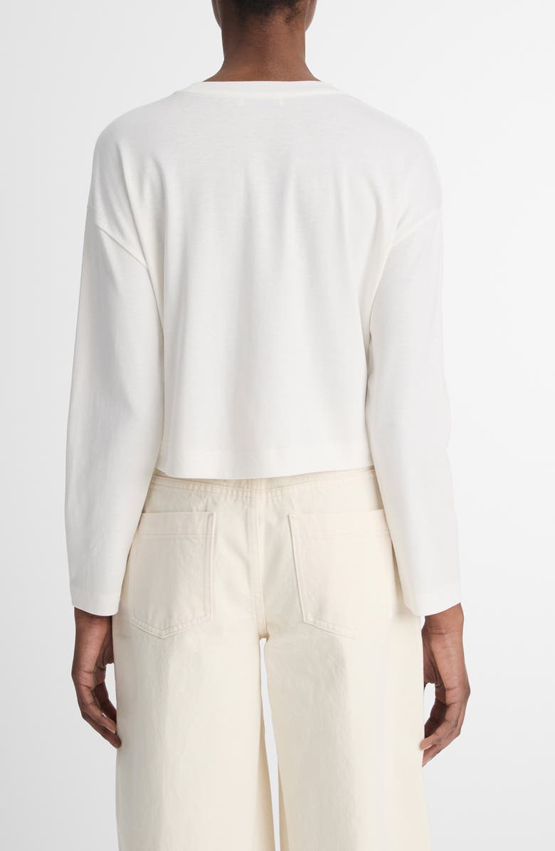 Vince Long Sleeve Cotton Crop T-Shirt, Alternate, color, 